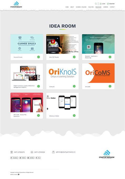 UI for Kerala Startup Mission on Behance