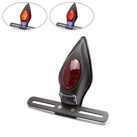 Chrome Alloy Tombstone LED Stop Tail Light ChopperShop