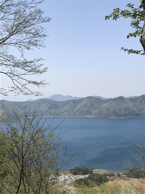 富士山を見る登山in竜ヶ岳山梨 毛無山・雨ヶ岳・竜ヶ岳の写真4枚目 休憩場所から本栖湖。 Yamap ヤマップ