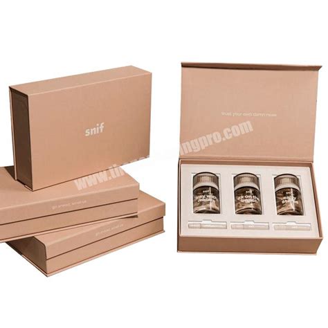 Nude Color Luxury Fragrance Oil Package Embossed Custom Logo Scented Candle Box Magnetic Fragile