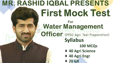 St Mock Test For Water Management Officer Ppsc Job Agrarian Talks