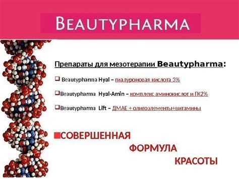 представляет Beautypharma Препараты для мезотерапии Компания BEAUTYPHARMA