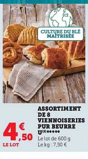 Promo Assortiment De Viennoiseries Pur Beurre U Chez Super U