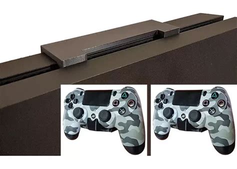 Combo Soporte Pared Consola Playstation Ps Slim Fat Bajo Perfil