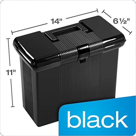 Pendaflex Portable File Box Black H X W X D