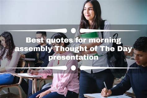 Best Quotes For Morning Assembly Thought Of The Day Presentation Tuko