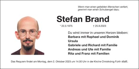 Traueranzeigen Von Stefan Brand Trauer Nn De