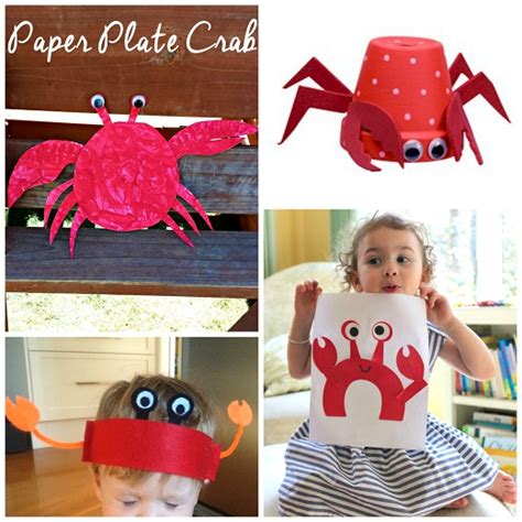 Crab Crafts For Kids To Make Paper Plate Crafts Handprint And More