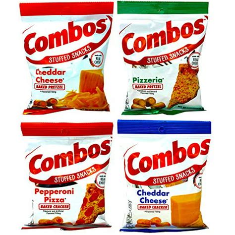 Combos Classic Variety Pack Of 4 Cheddar Cheese Cracker And Pretzel