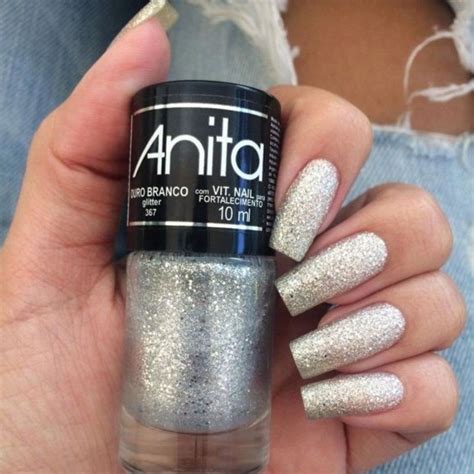 Esmalte Anita Glitter Ouro Branco Ml Shopee Brasil