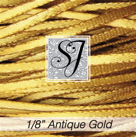 1/8″ Antique Gold Satin Ribbon | SJ Designs