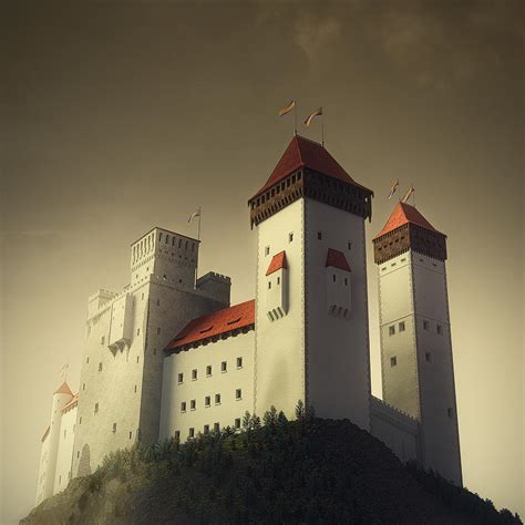 Medieval Castle Digital Art By Vlastimil Sestak Fine Art America