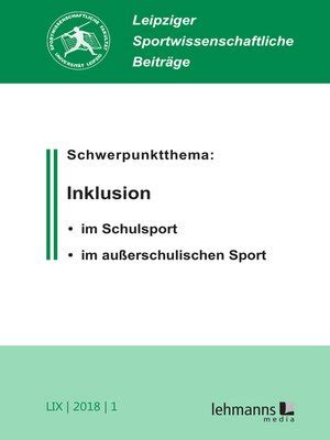 Leipziger Sportwissenschaftliche Beiträge by Dekan der