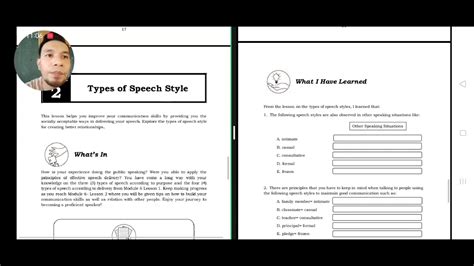 Types Of Speech Styles Answering What I Have Learned Oral