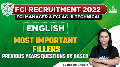 Fci Manager Fci Ag Technical English By Rupam Most Important