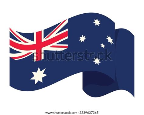 Australian Flag Waving Patriotic Icon Stock Vector (Royalty Free ...