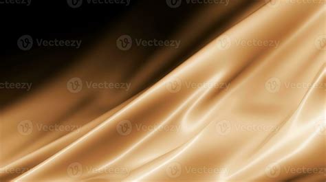 Gold Satin Fabric Texture Background Closeup Of Rippled Golden Silk