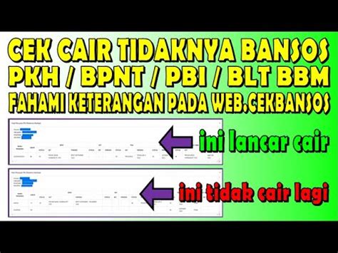 CARA CEK PENCAIRAN BANSOS PKH BPNT BLT BBM DENGAN WEB CEKBANSOS SERTA