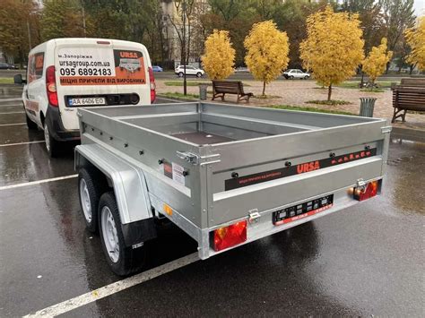 Прицеп двухосный оцинкованный URSA Универсал бортовой 2500х1500 с ...