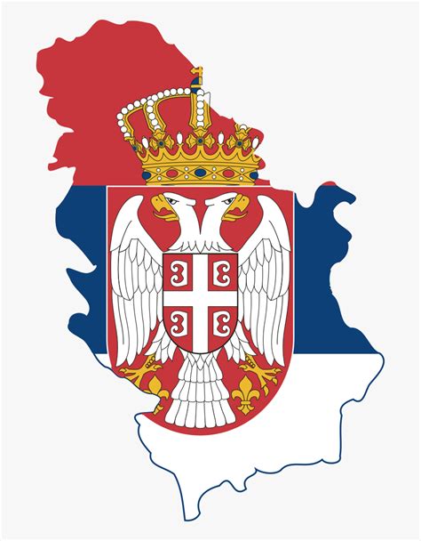 Serbia Map And Flag, HD Png Download - kindpng