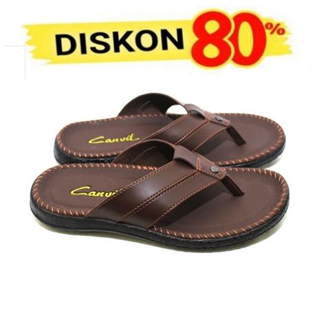 Jual Sandal Kulit Pria Jepit Slop Terbaik Sendal Selop Dewasa Original