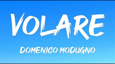 Volare Domenico Modugno Testo Lyrics Youtube