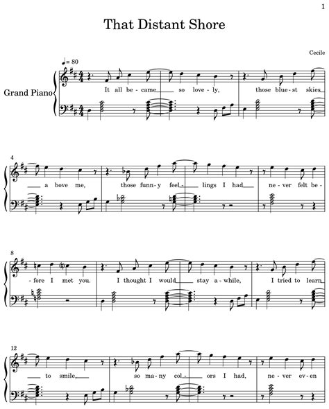 That Distant Shore Sheet Music For Piano