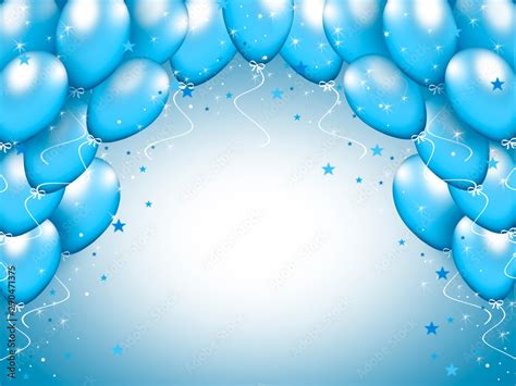 light background with blue balloons. Stock Illustration | Adobe Stock