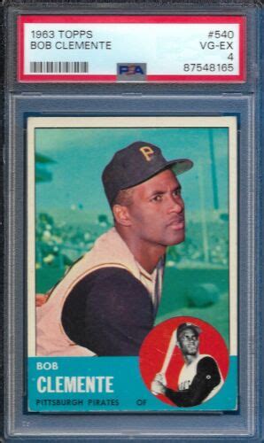 Topps Bob Roberto Clemente Card High Pittsburgh Pirates Vg Ex