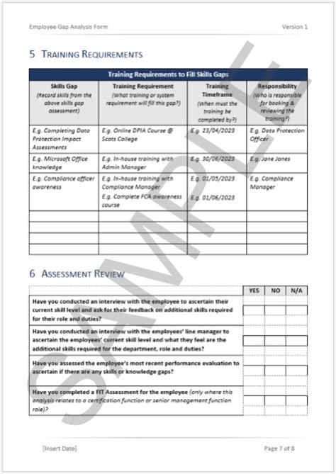 Skills Gap Analysis Template Know Your Compliance Limited