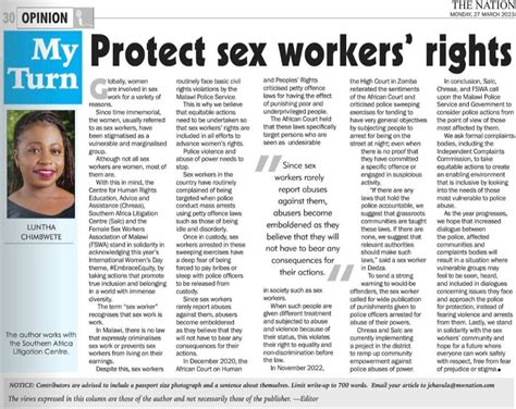 Protect Sex Workers Rights Decriminalise Poverty And Status