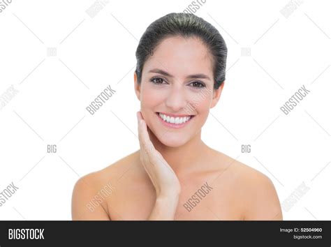 Smiling Bare Brunette Image Photo Free Trial Bigstock