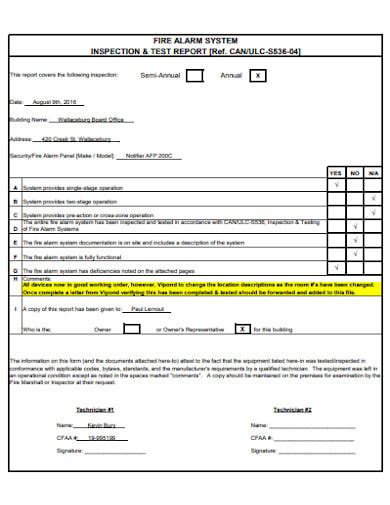 10 Free Alarm System Report Form Templates In PDF DOC