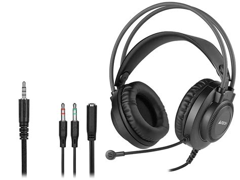 Headphones A4Tech FStyler FH200i black (jack 3.5mm) A4TSLU46815 ...