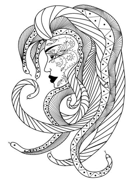 Medusa De La Mitolog A Griega Para Colorear Imprimir E Dibujar