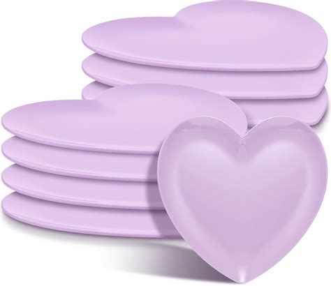 Filltouch 8 Pcs Heart Shaped Dinner Plates 68 Inch