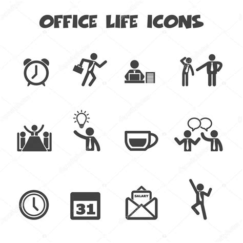 Office Life Icons — Stock Vector © Tulpahn 47397927