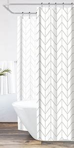 Amazon Riyidecor Clawfoot Tub Chevron Shower Curtain 180x70 Inch