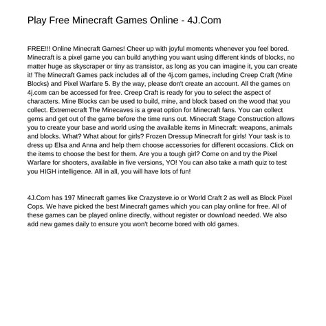 Play Free Minecraft Games Online 4JCombdzpa.pdf.pdf | DocDroid