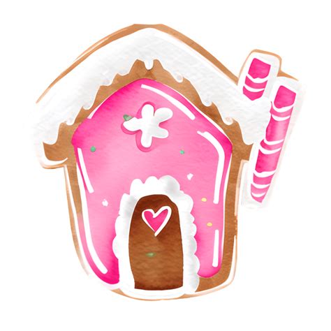 Adorable Pink Christmas Gingerbread House Cookies Stickers · Creative