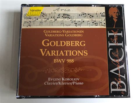 Johann Sebastian Bach Goldberg Variationen Variations Goldberg