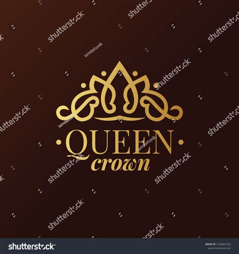 Queen Vector Logo Design For Beauty Salon Hair Salon Cosmetic Stock