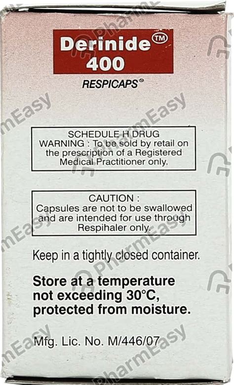 Buy Derinide Mcg Respicap Online At Flat Off Pharmeasy