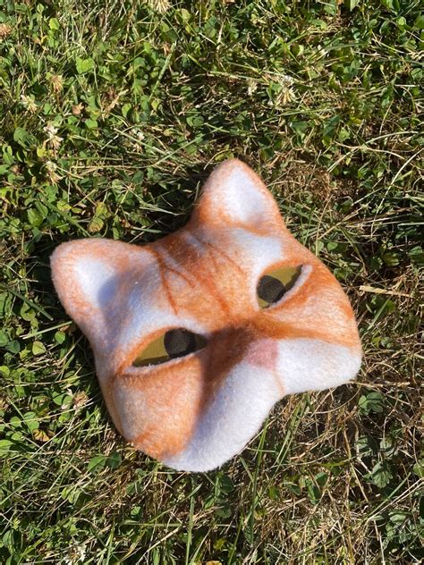 Orange Therian Cat Mask Etsy