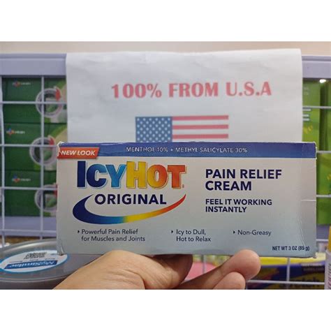 Icy Hot Original Pain Relief Cream 85g Shopee Philippines