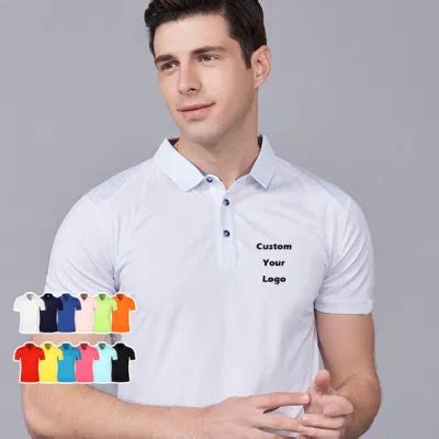 Wholesale Quick Dry Blank Polyester Fit Mens Polo T Shirts Custom Logo