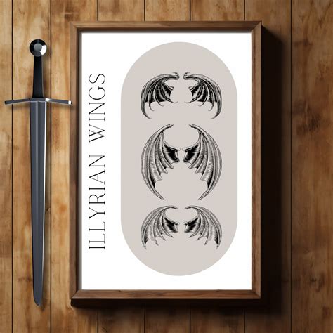 Illyrian Wings ACOTAR Print Etsy