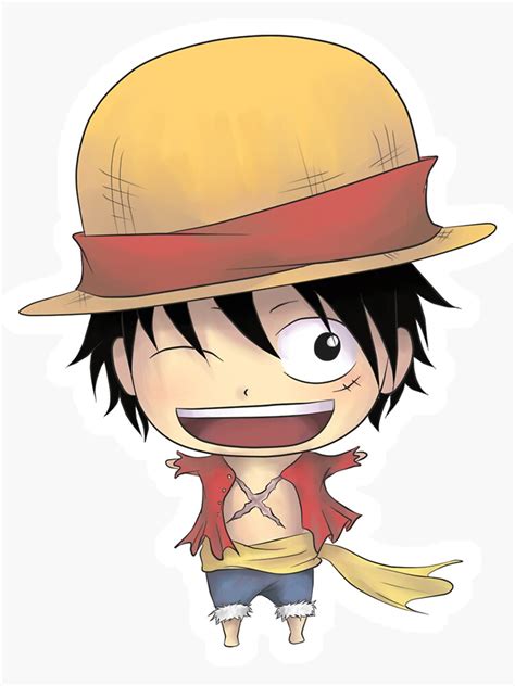 "Monke D Luffy from One chibi Piece" Sticker for Sale by RareDais ...