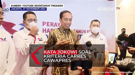 Kata Jokowi Saat Ditanya Kriteria Capres 2024 Bisa Dua Hari Tidak