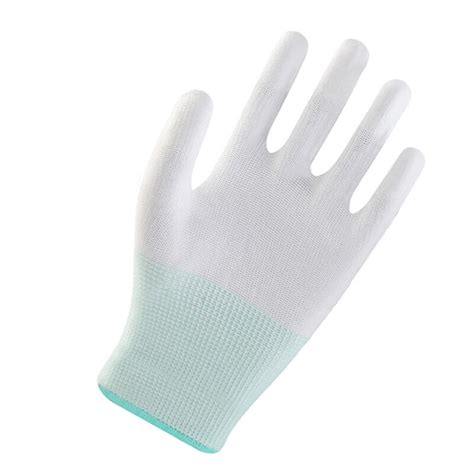 ESD 13G Carbon Fibre Polyester Liner With PU PALM Coating Gloves